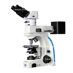 쌍안경인 채 현미경 LP-202를 분극화시키 두배의 굴절 특징을 가지고 있는 문제를 관찰하고 조사합니다